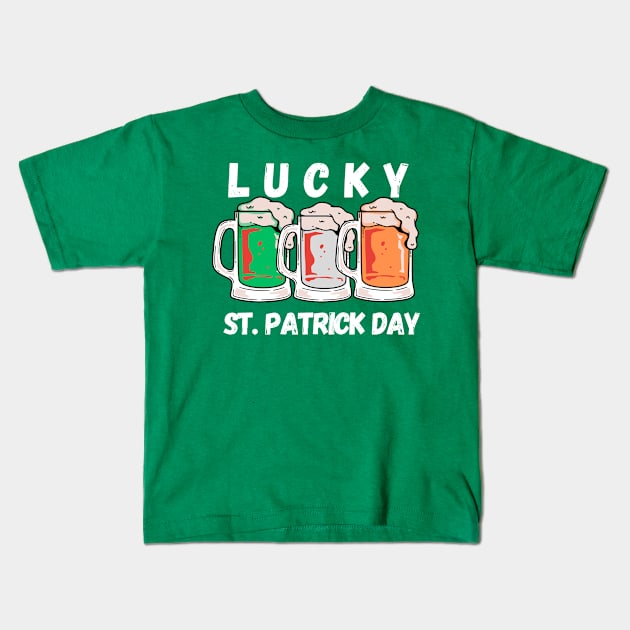 Lucky st Patrick day Kids T-Shirt by DreamingWhimsy